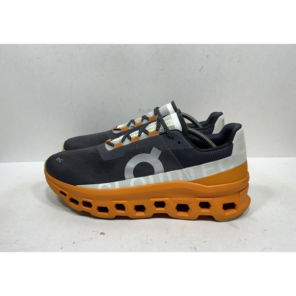 On Cloudmonster Eclipse Turmeric Orange Dark Grey 61.98656 Men\'s Size 12 Running main image 5